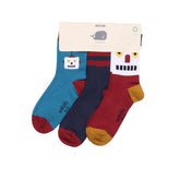 3 paires de chaussettes en coton biologique - durables, confortables et avec des motifs amusants pour les enfants